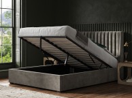 Emporia Bramcote 5ft Kingsize Mid Grey Velvet Fabric Ottoman Bed Thumbnail