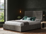 Emporia Bramcote 5ft Kingsize Mid Grey Velvet Fabric Ottoman Bed Thumbnail