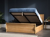 Emporia Windsor 5ft Kingsize Oak Ottoman Sleigh Bed Thumbnail