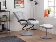 Birlea Memphis Grey Fabric Swivel Chair And Stool Thumbnail