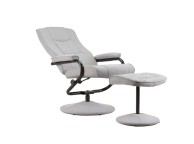 Birlea Memphis Grey Fabric Swivel Chair And Stool Thumbnail