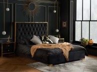 Birlea Chelsea 4ft6 Double Black Fabric Bed Frame Thumbnail