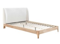 Birlea Halfden 5ft Kingsize Wood And White Boucle Fabric Bed Frame Thumbnail