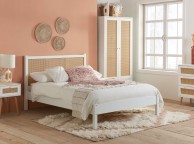 Birlea Croxley Rattan And White Finish 5ft Kingsize Bed Frame Thumbnail
