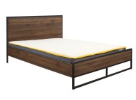 Birlea Houston 4ft Small Double Metal And Wooden Walnut Finish Bed Frame Thumbnail