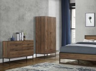 Birlea Houston 4ft Small Double Metal And Wooden Walnut Finish Bed Frame Thumbnail