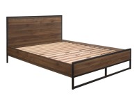 Birlea Houston 4ft Small Double Metal And Wooden Walnut Finish Bed Frame Thumbnail