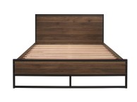 Birlea Houston 4ft Small Double Metal And Wooden Walnut Finish Bed Frame Thumbnail
