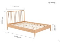 Birlea Jesper 5ft Kingsize Oak Wooden Bed Frame Thumbnail