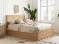Birlea Croxley Rattan And Oak Finish 4ft6 Double Ottoman Bed Frame Thumbnail