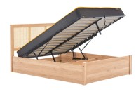 Birlea Croxley Rattan And Oak Finish 4ft6 Double Ottoman Bed Frame Thumbnail
