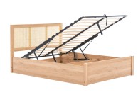 Birlea Croxley Rattan And Oak Finish 4ft6 Double Ottoman Bed Frame Thumbnail