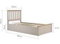 Birlea Phoenix 3ft Single Pearl Grey Ottoman Lift Wooden Bed Frame Thumbnail