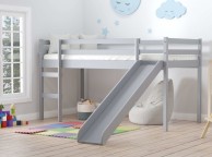 Birlea Frankie 3ft Single Grey Wooden Midsleeper Bed With Slide Thumbnail