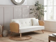 Birlea Mila Rattan And White Fabric Sofa Bed Thumbnail