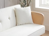 Birlea Mila Rattan And White Fabric Sofa Bed Thumbnail