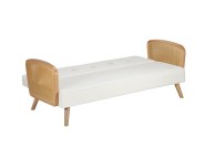 Birlea Mila Rattan And White Fabric Sofa Bed Thumbnail