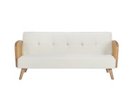 Birlea Mila Rattan And White Fabric Sofa Bed Thumbnail