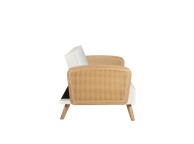 Birlea Mila Rattan And White Fabric Sofa Bed Thumbnail