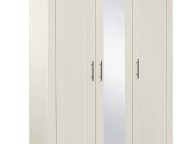 Birlea Highgate Cream And Oak Finish 3 Door Wardrobe With Mirror Thumbnail