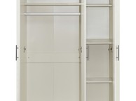 Birlea Highgate Cream And Oak Finish 3 Door Wardrobe With Mirror Thumbnail