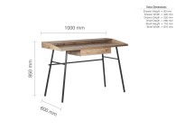 Birlea Urban Rustic Office Desk With Shelf And Drawer Thumbnail