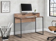 Birlea Urban Rustic Office Desk With Drawers Thumbnail