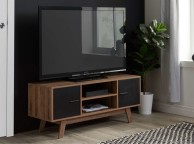 Birlea Shard TV Unit In Walnut And Black Thumbnail