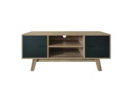 Birlea Shard TV Unit In Walnut And Black Thumbnail