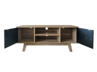 Birlea Shard TV Unit In Walnut And Black Thumbnail