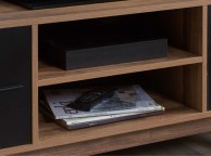 Birlea Shard TV Unit In Walnut And Black Thumbnail