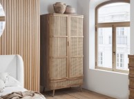 Birlea Noah Rattan 2 Door 1 Drawer Wardrobe Thumbnail