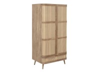 Birlea Noah Rattan 2 Door 1 Drawer Wardrobe Thumbnail