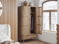 Birlea Noah Rattan 2 Door 1 Drawer Wardrobe Thumbnail