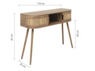 Birlea Noah Rattan Console Table Thumbnail