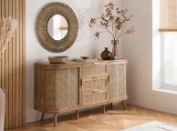 Birlea Noah Rattan 2 Door 3 Drawer Sideboard Thumbnail