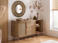 Birlea Noah Rattan 2 Door 3 Drawer Sideboard Thumbnail