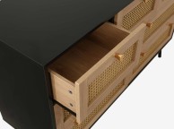 Birlea Croxley Rattan And Black Finish 7 Drawer Chest Thumbnail