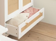 Birlea Croxley Rattan And White Finish 2 Door 1 Drawer Wardrobe Thumbnail