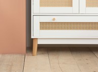 Birlea Croxley Rattan And White Finish 2 Door 1 Drawer Wardrobe Thumbnail