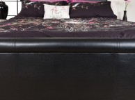 STORE CLEARANCE Serene Savona 5ft Kingsize Black Faux Leather Bed Frame Thumbnail