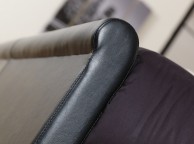 STORE CLEARANCE Serene Savona 5ft Kingsize Black Faux Leather Bed Frame Thumbnail