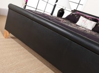 Serene Savona 6ft Super Kingsize Black Faux Leather Bed Frame Thumbnail