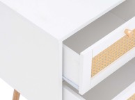 Birlea Croxley Rattan And White Finish 2 Drawer Bedside Thumbnail