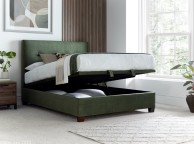 Kaydian Walkworth 4ft6 Double Winter Moss Green Fabric Ottoman Storage Bed Thumbnail