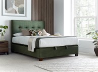 Kaydian Walkworth 4ft6 Double Winter Moss Green Fabric Ottoman Storage Bed Thumbnail
