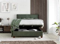 Kaydian Walkworth 4ft6 Double Winter Moss Green Fabric Ottoman Storage Bed Thumbnail