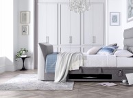 Kaydian Kirkley 4ft6 Double Marbella Grey Fabric Ottoman TV Bed Thumbnail