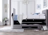 Kaydian Kirkley 4ft6 Double Marbella Grey Fabric Ottoman TV Bed Thumbnail
