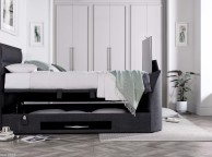Kaydian Kirkley 4ft6 Double Slate Grey Fabric Ottoman TV Bed Thumbnail